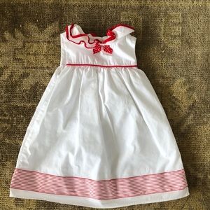 Janie & Jack 6-12m dress red and white